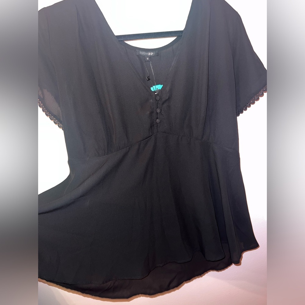 Papermoon Black Women's Blouse - Picture 5 of 11